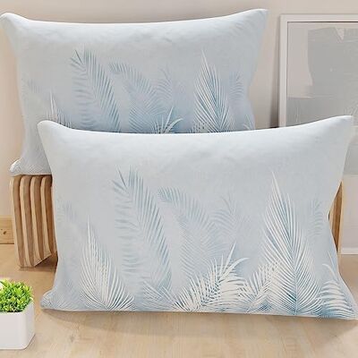 PETTI Artigiani Italiani Poszewki na poduszki na łóżko, para poszewek na poduszki 50 x 80 cm, poszewka na poduszkę, hipoalergiczne poszewki z mikrofibry, wyprodukowane we Włoszech, niebiański liść PETTI Artigiani Italiani Poszewki na poduszki na łóżko, para poszewek na poduszki 50 x 80 cm, poszewka na poduszkę, hipoalergiczne poszewki z mikrofibry, wyprodukowane we Włoszech, niebiański liść