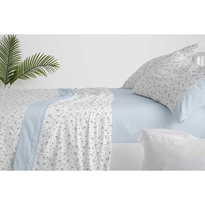 Blanco │Zestaw pościeli, łóżko 150 (+ wymiary dostępne)│Poliester 50% bawełna 50%│Łatwe prasowanie│Design 530, niebieski Blanco │Zestaw pościeli, łóżko 150 (+ wymiary dostępne)│Poliester 50% bawełna 50%│Łatwe prasowanie│Design 530, niebieski