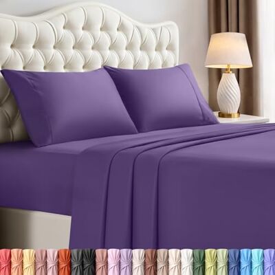 Utopia Bedding zestaw pościeli full – 4-częściowy komplet pościeli na łóżko full, miękka i przewiewna mikrofibra, fioletowy (Egg Plant) Utopia Bedding zestaw pościeli full – 4-częściowy komplet pościeli na łóżko full, miękka i przewiewna mikrofibra, fioletowy (Egg Plant)
