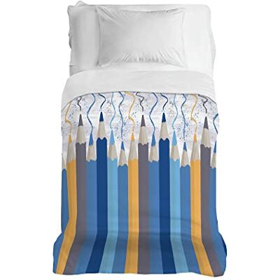 PENSIERI DELICATI DELIKOWANE MYŚLIWOŚCI Ręcznik Narzuty 170 x 280 cm, Ręcznik Pojedynczy 100% Bawełna Pique, Idealny Jako Ręcznik Umeblowany, Koc Zapisz Łóżko 1 Kwadrat, Fantasy Niebieskie Ołówki, 100% Made in Italy PENSIERI DELICATI DELIKOWANE MYŚLIWOŚCI Ręcznik Narzuty 170 x 280 cm, Ręcznik Pojedynczy 100% Bawełna Pique, Idealny Jako Ręcznik Umeblowany, Koc Zapisz Łóżko 1 Kwadrat, Fantasy Niebieskie Ołówki, 100% Made in Italy