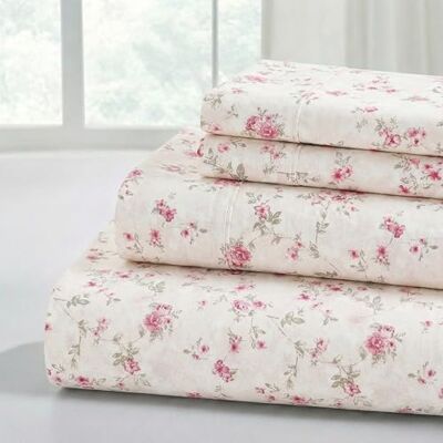 Modern Threads 4-częściowy ultramiękki zestaw pościeli z mikrofibry, bez zagnieceń prześcieradła z głębokimi kieszeniami, płaskie prześcieradło i poszewki na poduszki, lekka oddychająca pościel Modern Threads 4-częściowy ultramiękki zestaw pościeli z mikrofibry, bez zagnieceń prześcieradła z głębokimi kieszeniami, płaskie prześcieradło i poszewki na poduszki, lekka oddychająca pościel