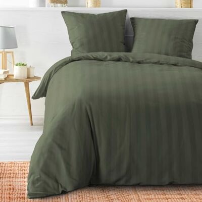 Douceur d'Intérieur 3-częściowy zestaw 240 x 220 cm z mikrofibry jednokolorowy Cleo Khaki Douceur d'Intérieur 3-częściowy zestaw 240 x 220 cm z mikrofibry jednokolorowy Cleo Khaki