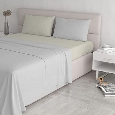 Italian Bed Linen "Natural Color" zestaw pościeli, jasnoszary/kremowy, podwójny Italian Bed Linen "Natural Color" zestaw pościeli, jasnoszary/kremowy, podwójny