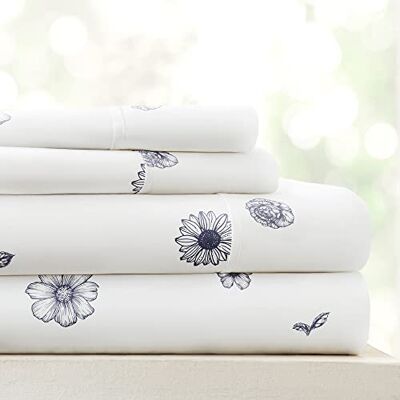 Linen Market Becky Cameron Komplet prześcieradeł, granatowy, King Linen Market Becky Cameron Komplet prześcieradeł, granatowy, King