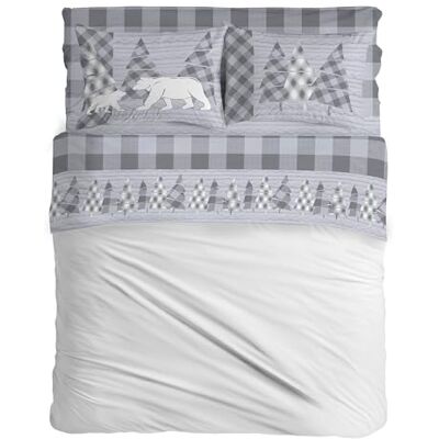 PENSIERI DELICATI Komplet pościeli dwuosobowej, flanelowy, 100% ciepła i miękka bawełna, 2 łóżka 180 x 200 cm, w tym prześcieradło wierzchnie i 2 poszewki na poduszki, wyprodukowano we Włoszech, PENSIERI DELICATI Komplet pościeli dwuosobowej, flanelowy, 100% ciepła i miękka bawełna, 2 łóżka 180 x 200 cm, w tym prześcieradło wierzchnie i 2 poszewki na poduszki, wyprodukowano we Włoszech,