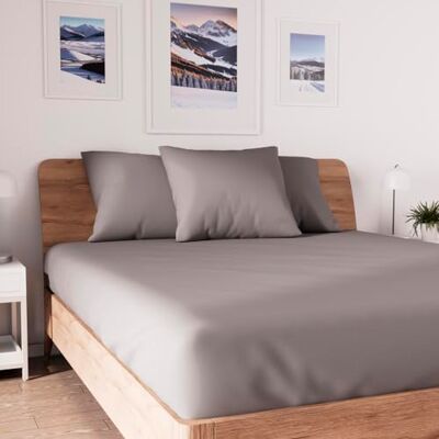 Soleil d'ocre Szara bawełniana jersey pościel 140x190cm Soleil d'ocre Szara bawełniana jersey pościel 140x190cm