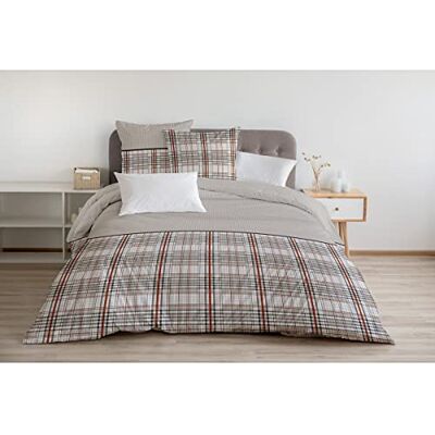 HOME LINGE PASSION Poszewka na kołdrę 3 sztuki 100% bawełna 57 nici 2 osoby 220x240 cm Zielony, beżowy i czerwony HOME LINGE PASSION Poszewka na kołdrę 3 sztuki 100% bawełna 57 nici 2 osoby 220x240 cm Zielony, beżowy i czerwony