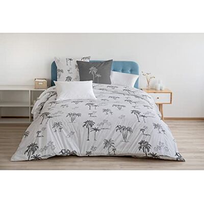 HOME LINGE PASSION Home Passion Poszwa na kołdrę 3 sztuki 100% bawełna 57 nitek 2 osoby 240 x 260 cm TINGHIR biały i szary HOME LINGE PASSION Home Passion Poszwa na kołdrę 3 sztuki 100% bawełna 57 nitek 2 osoby 240 x 260 cm TINGHIR biały i szary