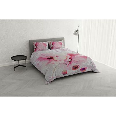 Italian Bed Linen KI-OSA Zestaw poszewek na kołdrę z nadrukiem cyfrowym, 100% miękka bawełna, wyprodukowano we Włoszech, podwójna KIO-640 Italian Bed Linen KI-OSA Zestaw poszewek na kołdrę z nadrukiem cyfrowym, 100% miękka bawełna, wyprodukowano we Włoszech, podwójna KIO-640