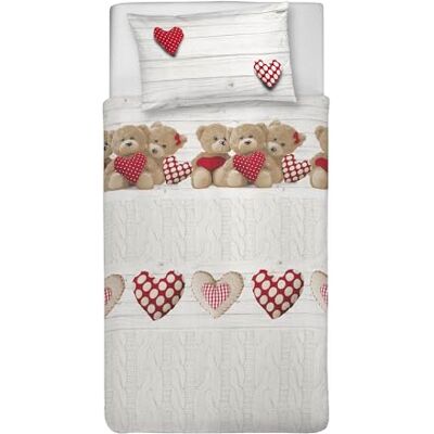 PENSIERI DELICATI Komplet pościeli pojedynczej pościeli, 100% bawełna, komplet pościeli 1550 x 200 cm i 1 poszewka na poduszkę 52 x 82 cm, wyprodukowano we Włoszech, poszwa na kołdrę można prać w PENSIERI DELICATI Komplet pościeli pojedynczej pościeli, 100% bawełna, komplet pościeli 1550 x 200 cm i 1 poszewka na poduszkę 52 x 82 cm, wyprodukowano we Włoszech, poszwa na kołdrę można prać w