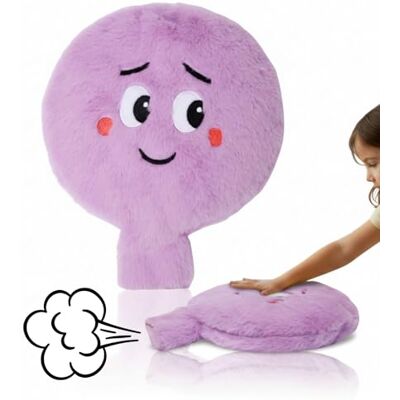 alldoro 60291-6 XXL pluszowa poduszka z zeniem Blushy, fioletowa, Ø 20,5 cm, poduszka z dźwiękiem, odkrywanie emocji, przytulanie i zabawa od 3 lat alldoro 60291-6 XXL pluszowa poduszka z zeniem Blushy, fioletowa, Ø 20,5 cm, poduszka z dźwiękiem, odkrywanie emocji, przytulanie i zabawa od 3 lat