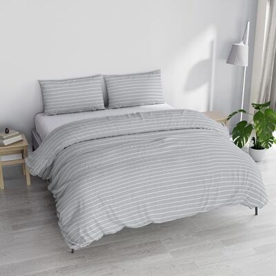 Italian Bed Linen PRINTED COLORS Parure Poszewka na kołdrę wyprodukowana we Włoszech, DIVISION SZARY, Dwuosobowy Italian Bed Linen PRINTED COLORS Parure Poszewka na kołdrę wyprodukowana we Włoszech, DIVISION SZARY, Dwuosobowy