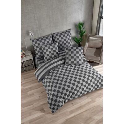 Nuit Des Rêves Zestaw podwójnych poszewek na kołdrę (200 x 200 cm), czarny, 70% bawełna/30% poliester, 2 poszewki na poduszki (80 x 80 cm), możliwość prania w pralce, eleganckie zapięcie na guziki Nuit Des Rêves Zestaw podwójnych poszewek na kołdrę (200 x 200 cm), czarny, 70% bawełna/30% poliester, 2 poszewki na poduszki (80 x 80 cm), możliwość prania w pralce, eleganckie zapięcie na guziki
