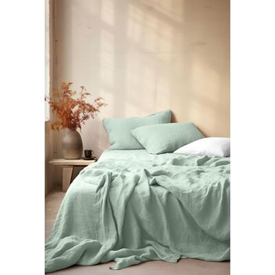 HOME LINGE PASSION Prześcieradło z gazy bawełnianej 270x300 cm Wodna zieleń HOME LINGE PASSION Prześcieradło z gazy bawełnianej 270x300 cm Wodna zieleń