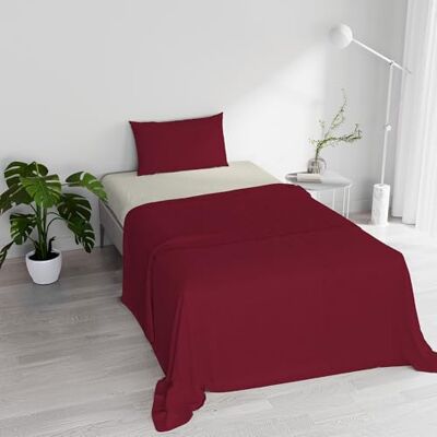 Italian Bed Linen "Natural Color" zestaw pościeli, burgund/kremowy, pojedynczy Italian Bed Linen "Natural Color" zestaw pościeli, burgund/kremowy, pojedynczy