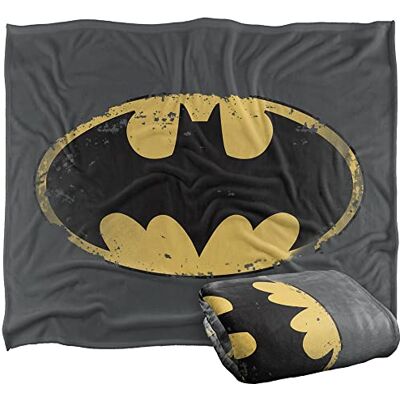 LOGOVISION BATMAN LOGO Silky Touch super miękki koc narzuta, 152 x 127 cm LOGOVISION BATMAN LOGO Silky Touch super miękki koc narzuta, 152 x 127 cm
