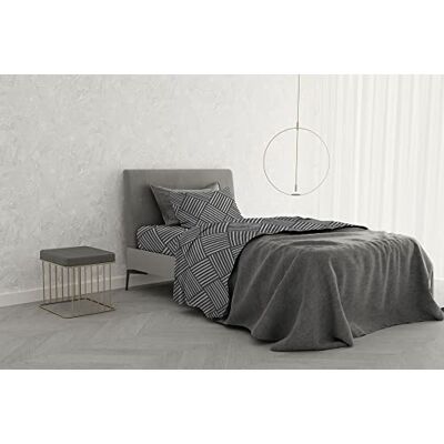 Italian Bed Linen MB HOME BASIC Dafne" zestaw pościeli, Citylife szary, duży pojedynczy Italian Bed Linen MB HOME BASIC Dafne" zestaw pościeli, Citylife szary, duży pojedynczy