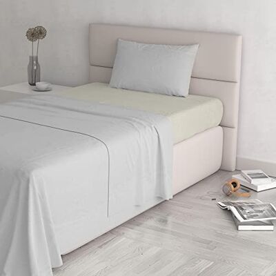 Italian Bed Linen "Natural Color" zestaw pościeli, jasnoszary/kremowy, małe podwójne Italian Bed Linen "Natural Color" zestaw pościeli, jasnoszary/kremowy, małe podwójne