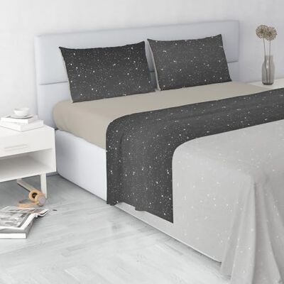 Italian Bed Linen FASHION zestaw pościeli, wyprodukowano we Włoszech, mikrofibra, Stars szary, podwójne Italian Bed Linen FASHION zestaw pościeli, wyprodukowano we Włoszech, mikrofibra, Stars szary, podwójne