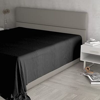 Italian Bed Linen MAX COLOR prześcieradło wierzchnie, 100% bawełna, jednolity kolor, czarny, podwójne maksi 270 x 300 cm Italian Bed Linen MAX COLOR prześcieradło wierzchnie, 100% bawełna, jednolity kolor, czarny, podwójne maksi 270 x 300 cm