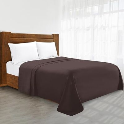 Elegant Comfort Luksusowe prześcieradło bez zagnieceń, gęstości splotu 1500, jakość hotelowa, 1-częściowe prześcieradło, rozmiar King Size, czekoladowy brąz Elegant Comfort Luksusowe prześcieradło bez zagnieceń, gęstości splotu 1500, jakość hotelowa, 1-częściowe prześcieradło, rozmiar King Size, czekoladowy brąz