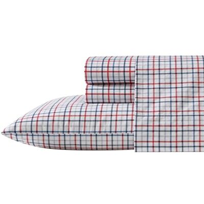 Nautica King Sheet Set, Cotton Percale Bedding Set, Crisp & Cool, Lightweight & Breathable (Boating Tattersall Red, King) Nautica King Sheet Set, Cotton Percale Bedding Set, Crisp & Cool, Lightweight & Breathable (Boating Tattersall Red, King)