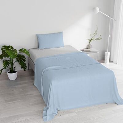 Italian Bed Linen Komplet pościeli "Natural Color", jasnoniebieski/jasnoszary, pojedynczy Italian Bed Linen Komplet pościeli "Natural Color", jasnoniebieski/jasnoszary, pojedynczy