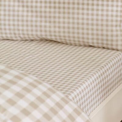 Catherine Lansfield Bamford Gingham Check prześcieradło z gumką na łóżko małżeńskie, rozmiar Super King, kolor Catherine Lansfield Bamford Gingham Check prześcieradło z gumką na łóżko małżeńskie, rozmiar Super King, kolor