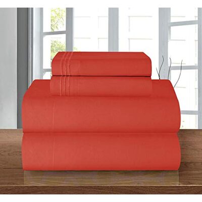 Elegant Comfort Luksusowy 4-częściowy zestaw pościeli z mikrofibry w jakości premium 1500 premium odporne na zagniecenia, elastyczne prześcieradło z gumką, głęboka kieszeń do 40 cm, California King, Elegant Comfort Luksusowy 4-częściowy zestaw pościeli z mikrofibry w jakości premium 1500 premium odporne na zagniecenia, elastyczne prześcieradło z gumką, głęboka kieszeń do 40 cm, California King,