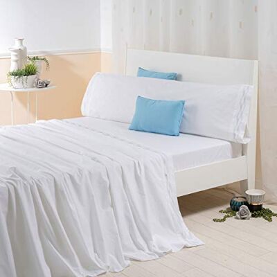 Sancarlos OLAS- haftowane prześcieradła 100% bawełna satynowa łóżko 90 białe Sancarlos OLAS- haftowane prześcieradła 100% bawełna satynowa łóżko 90 białe