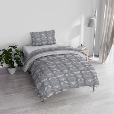 Italian Bed Linen ATHENA zestaw poszewek na kołdrę z nadrukiem i poszewkami na poduszki, BELEK SZARY, pojedynczy Italian Bed Linen ATHENA zestaw poszewek na kołdrę z nadrukiem i poszewkami na poduszki, BELEK SZARY, pojedynczy