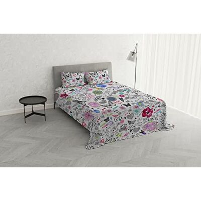 Italian Bed Linen KIO652 zestaw pościeli dwuosobowej KIOSA, 100% mikrofibra, wyprodukowano we Włoszech, zestaw pościeli wierzchniej 250 x 280 cm + 2 poszewki na poduszki 50 x 80 cm z wewnętrznymi oczkami. Druk cyfrowy Italian Bed Linen KIO652 zestaw pościeli dwuosobowej KIOSA, 100% mikrofibra, wyprodukowano we Włoszech, zestaw pościeli wierzchniej 250 x 280 cm + 2 poszewki na poduszki 50 x 80 cm z wewnętrznymi oczkami. Druk cyfrowy