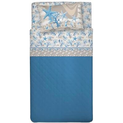 PENSIERI DELICATI Komplet pościeli na 1 łóżko queen size, 100% bawełna, prześcieradło z gumką 120 x 200 cm, z prześcieradłem wierzchnim i 1 poszewką na poduszkę, wyprodukowano we Włoszech, wzór PENSIERI DELICATI Komplet pościeli na 1 łóżko queen size, 100% bawełna, prześcieradło z gumką 120 x 200 cm, z prześcieradłem wierzchnim i 1 poszewką na poduszkę, wyprodukowano we Włoszech, wzór
