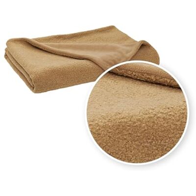 MEYCO Home Bouclé Plaid koc (wysokiej jakości, miękki koc, przytulność i styl, z luksusowego materiału Bouclé, na sofę i łóżko, 130 x 170 cm), toffee MEYCO Home Bouclé Plaid koc (wysokiej jakości, miękki koc, przytulność i styl, z luksusowego materiału Bouclé, na sofę i łóżko, 130 x 170 cm), toffee