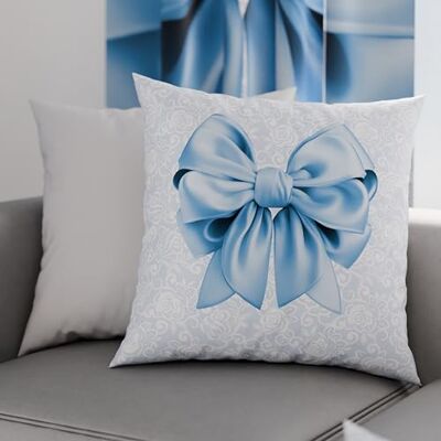 PETTI Artigiani Italiani Para poszewek na poduszki 50 x 50 cm z mikrofibry, poduszka do sypialni, na sofę, do salonu, zestaw 2 poszewek na poduszki, jasnoniebieska kokardka, 100% wyprodukowano we PETTI Artigiani Italiani Para poszewek na poduszki 50 x 50 cm z mikrofibry, poduszka do sypialni, na sofę, do salonu, zestaw 2 poszewek na poduszki, jasnoniebieska kokardka, 100% wyprodukowano we