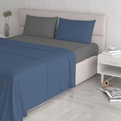 Italian Bed Linen Włoska pościel pościel niebieska/szara podwójna 250 x 300 cm Italian Bed Linen Włoska pościel pościel niebieska/szara podwójna 250 x 300 cm