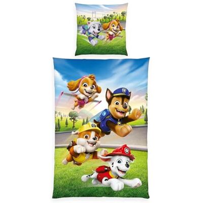 Herding Pościel z motywem Psi Patrol, poszewka na poduszkę ok. 80 x 80 cm, poszewka na kołdrę ok. 135 x 200 cm, z markowym zamkiem błyskawicznym, 100% bawełna/renforcé Herding Pościel z motywem Psi Patrol, poszewka na poduszkę ok. 80 x 80 cm, poszewka na kołdrę ok. 135 x 200 cm, z markowym zamkiem błyskawicznym, 100% bawełna/renforcé
