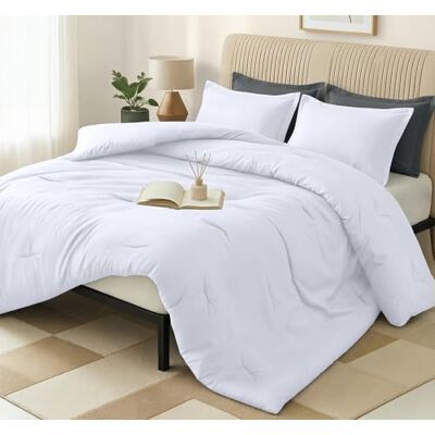 Utopia Bedding Wkładka na kołdrę (Queen) ultramiękka hipoalergiczna, silikonowe wypełnienie z włókna, alternatywna kołdra puchowa (biała) Utopia Bedding Wkładka na kołdrę (Queen) ultramiękka hipoalergiczna, silikonowe wypełnienie z włókna, alternatywna kołdra puchowa (biała)