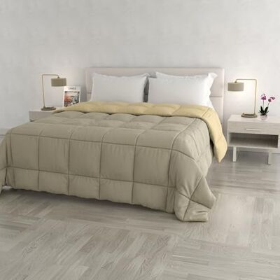 MB HOME ITALY Italian Bed Linen Zimowa kołdra Elegancka, gołębi szary/kremowy, 260 x 260 cm, T-EL-tortora/panna-2P MB HOME ITALY Italian Bed Linen Zimowa kołdra Elegancka, gołębi szary/kremowy, 260 x 260 cm, T-EL-tortora/panna-2P