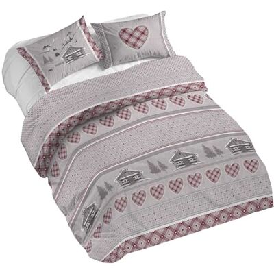 PENSIERI DELICATI Komplet pościeli na łóżko dwuosobowe, 100% bawełna, komplet pościeli 250 x 200 cm i 2 poszewki na poduszki 52 x 82 cm, wyprodukowano we Włoszech, poszwa na kołdrę można prać w pralce PENSIERI DELICATI Komplet pościeli na łóżko dwuosobowe, 100% bawełna, komplet pościeli 250 x 200 cm i 2 poszewki na poduszki 52 x 82 cm, wyprodukowano we Włoszech, poszwa na kołdrę można prać w pralce