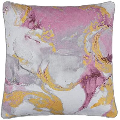 Sleepdown Poduszka wypełniona metalicznym marmurowym nadrukiem, miękka dekoracyjna bawełniana poduszka do dekoracji domu, na sofę, do sypialni i samochodu, 45 cm x 45 cm różowo-różowa Sleepdown Poduszka wypełniona metalicznym marmurowym nadrukiem, miękka dekoracyjna bawełniana poduszka do dekoracji domu, na sofę, do sypialni i samochodu, 45 cm x 45 cm różowo-różowa