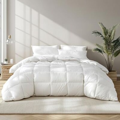 Beautyrest Luksusowa kołdra z włókna puchowego z białego gęsiego pióra, 5-gwiazdkowa jakość hotelowa King Size, 100% bawełna, oddychająca, średnie, ciepło, na każdą porę roku, biała/królewska, 269 cm Beautyrest Luksusowa kołdra z włókna puchowego z białego gęsiego pióra, 5-gwiazdkowa jakość hotelowa King Size, 100% bawełna, oddychająca, średnie, ciepło, na każdą porę roku, biała/królewska, 269 cm