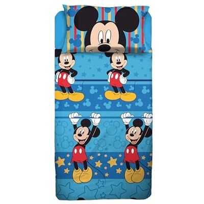 hermet Mickey Mouse Mickey Mouse, zestaw pościeli na pojedyncze łóżko, komplet pościeli Disneya, prześcieradło wierzchnie, prześcieradło wierzchnie, prześcieradło z gumką, poszewka na poduszkę, niebieski, hermet Mickey Mouse Mickey Mouse, zestaw pościeli na pojedyncze łóżko, komplet pościeli Disneya, prześcieradło wierzchnie, prześcieradło wierzchnie, prześcieradło z gumką, poszewka na poduszkę, niebieski,