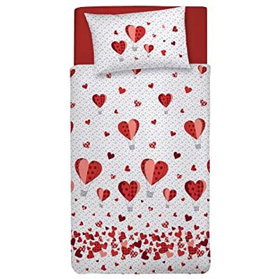 PENSIERI DELICATI DELIKOWANE MYŚLIWOŚCI Zestaw Kołdra Pokrywa Pojedyncza 100% Bawełna, Kompletny Worek 155x200cm i 1 poszewka 52x82cm, Made in Italy, zmywalna kołdra 40°, Fantazyjna Balon Czerwony PENSIERI DELICATI DELIKOWANE MYŚLIWOŚCI Zestaw Kołdra Pokrywa Pojedyncza 100% Bawełna, Kompletny Worek 155x200cm i 1 poszewka 52x82cm, Made in Italy, zmywalna kołdra 40°, Fantazyjna Balon Czerwony
