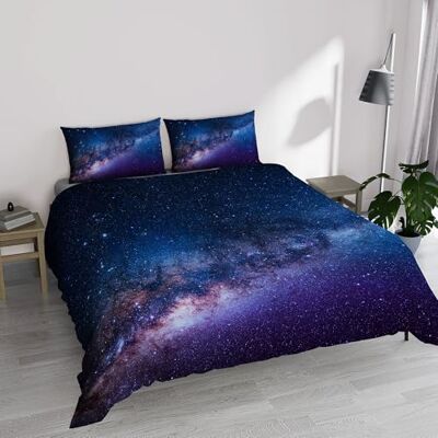 Italian Bed Linen Parure GOODNIGHT Druk cyfrowy pokrowiec na kołdrę z mikrofibry, Andromeda, Dwuosobowy Italian Bed Linen Parure GOODNIGHT Druk cyfrowy pokrowiec na kołdrę z mikrofibry, Andromeda, Dwuosobowy