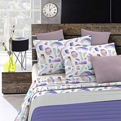 Italian Bed Linen Parure Łóżko Watercolor, Wielobarwny Wt11, 2 miejsca, 100% bawełna Italian Bed Linen Parure Łóżko Watercolor, Wielobarwny Wt11, 2 miejsca, 100% bawełna