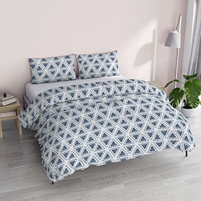 Italian Bed Linen "Fantasy" poszwa na kołdrę, mikrofibra z nadrukiem, Triangoli, podwójna Italian Bed Linen "Fantasy" poszwa na kołdrę, mikrofibra z nadrukiem, Triangoli, podwójna