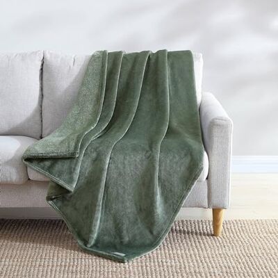 Bauer Koc narzuta, ultramiękki pluszowy wystrój domu, pościel całoroczna (Ultra Lux Solid Green, 50 x 60) Bauer Koc narzuta, ultramiękki pluszowy wystrój domu, pościel całoroczna (Ultra Lux Solid Green, 50 x 60)