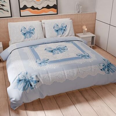 PETTI Artigiani Italiani Podwójna poszwa na kołdrę 250 x 200 cm, zestaw poszewek na kołdrę z mikrofibry z nadrukiem cyfrowym + 2 poszewki na poduszki 50 x 80 cm Wyprodukowano we Włoszech, łuk PETTI Artigiani Italiani Podwójna poszwa na kołdrę 250 x 200 cm, zestaw poszewek na kołdrę z mikrofibry z nadrukiem cyfrowym + 2 poszewki na poduszki 50 x 80 cm Wyprodukowano we Włoszech, łuk