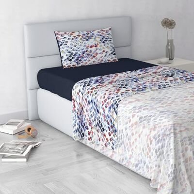 Italian Bed Linen Modny zestaw pościeli z pościeli, wyprodukowano we Włoszech komplet pościeli z miękkiej mikrofibry, prześcieradło pod spodem z gumką, prześcieradło wierzchnie 150 x 270 cm i poszewka na poduszkę z Italian Bed Linen Modny zestaw pościeli z pościeli, wyprodukowano we Włoszech komplet pościeli z miękkiej mikrofibry, prześcieradło pod spodem z gumką, prześcieradło wierzchnie 150 x 270 cm i poszewka na poduszkę z